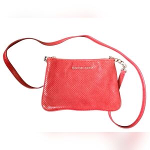 Michael Kors Small Red Leather Crossbody Purse